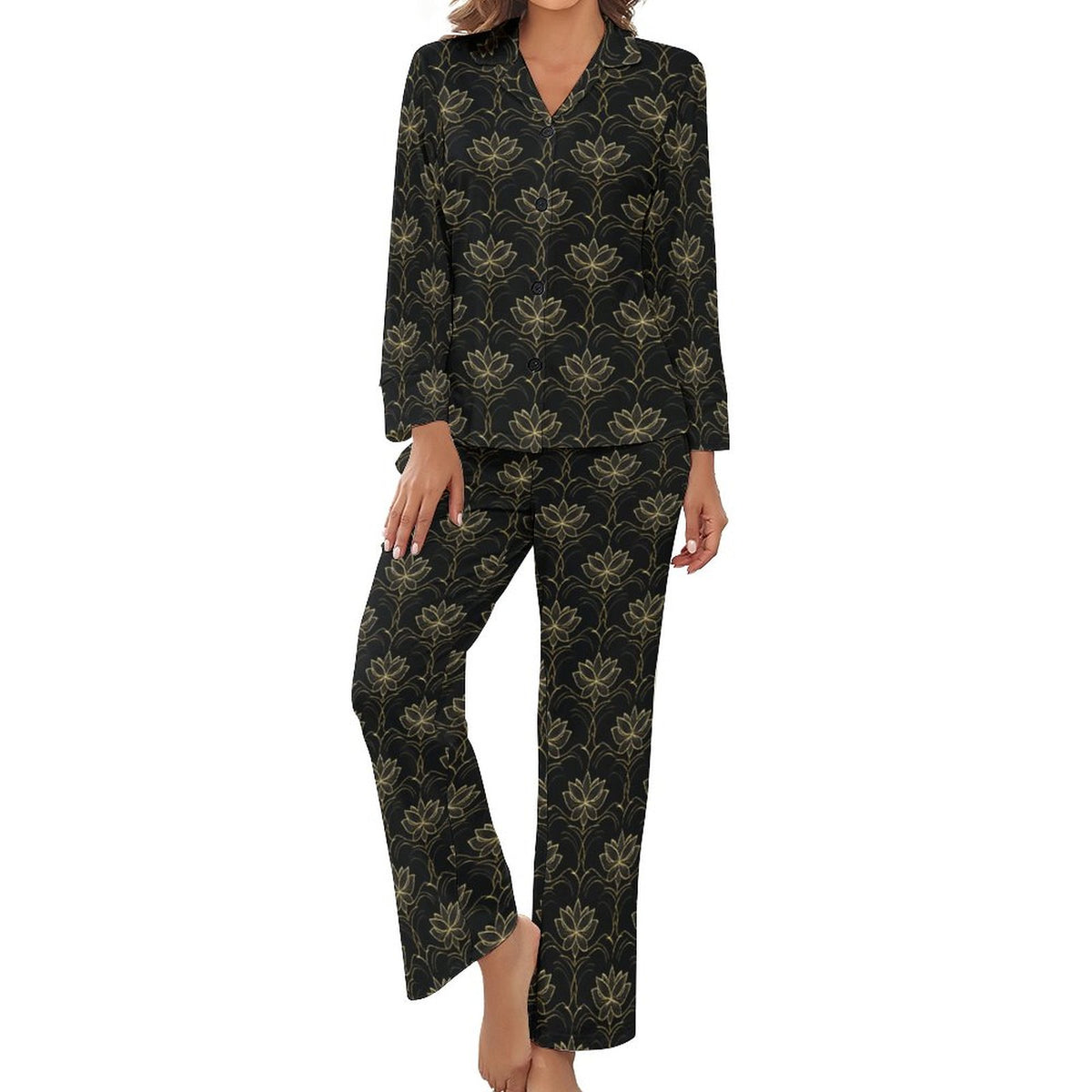 V-Neck Women Night Wear