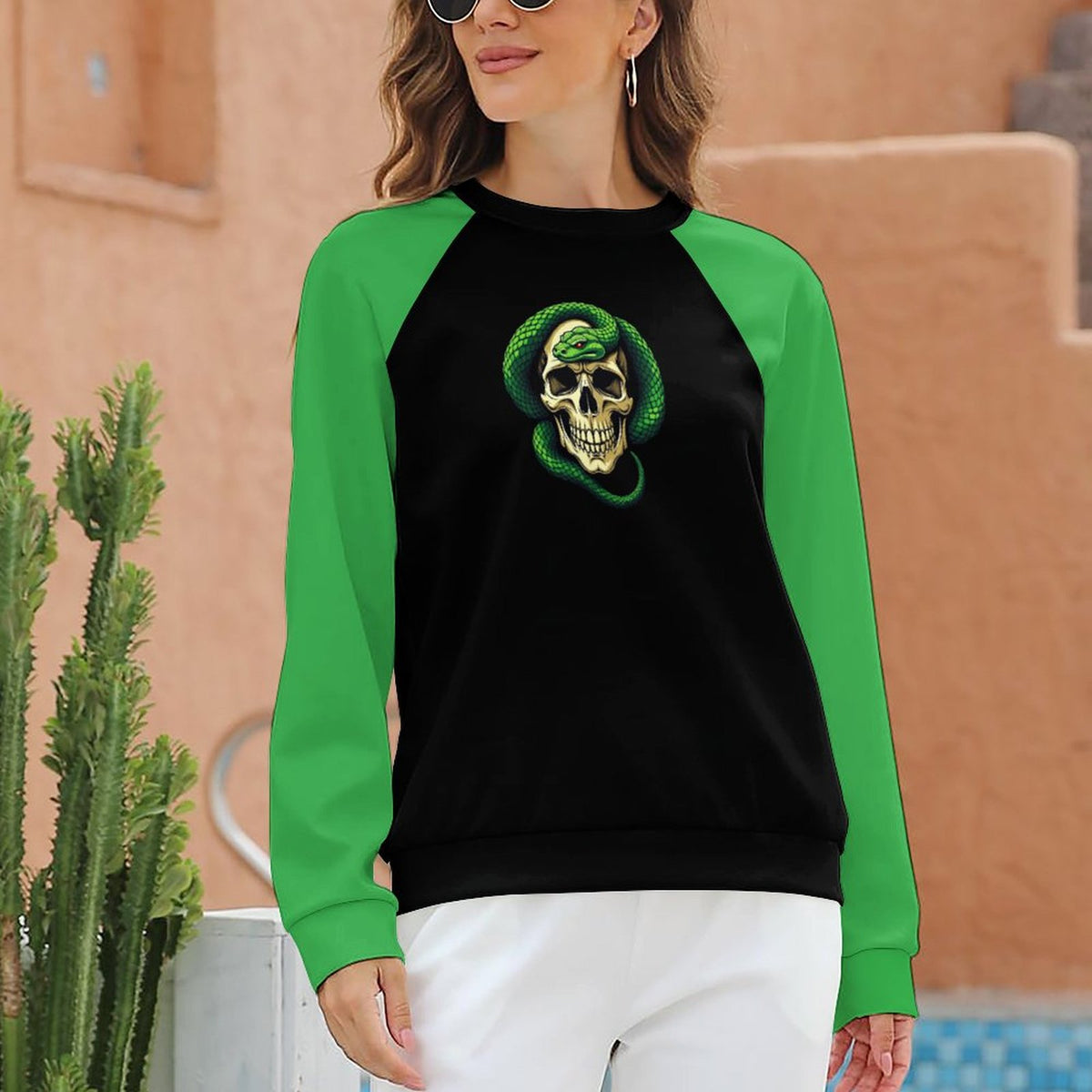 Skull and Snake Sweatshirt Designs Raglan Style