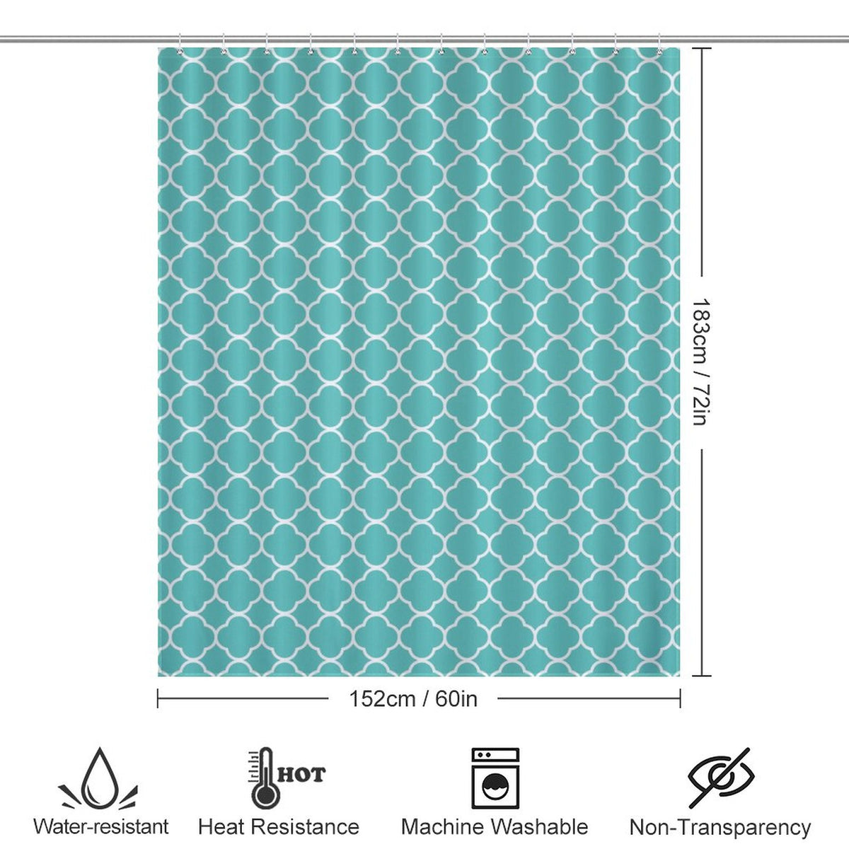 Flower Shower Curtain - Teal
