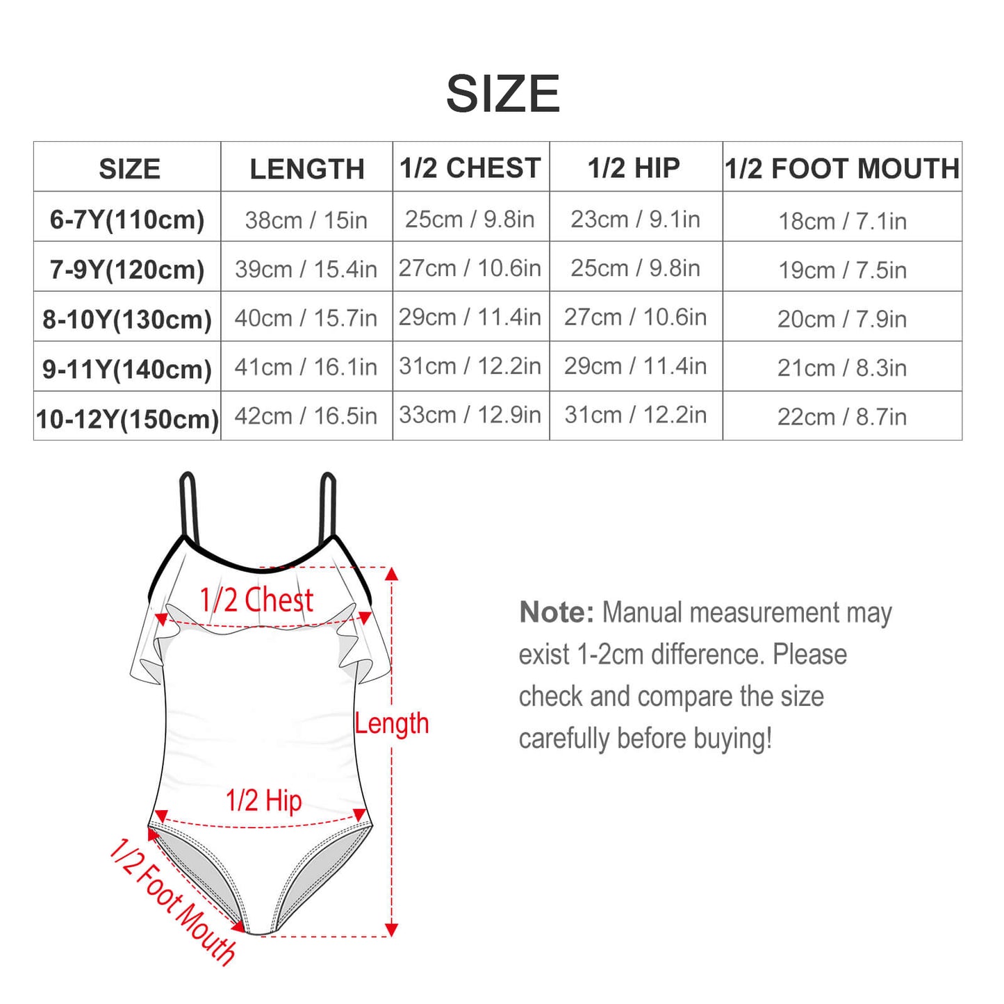 Off-shoulder Swimsuit for Girls