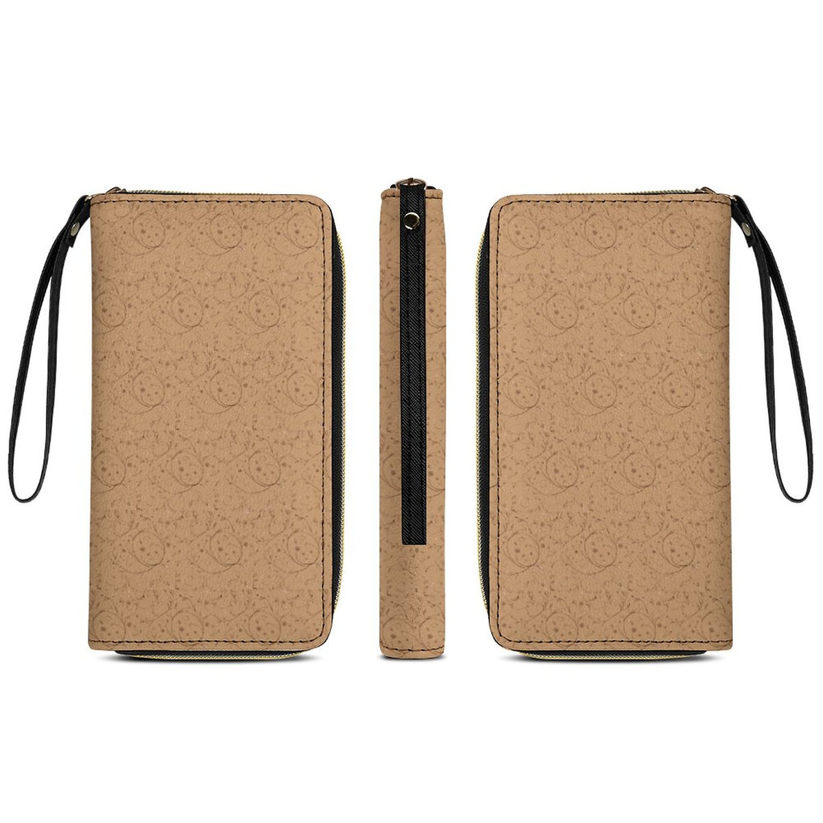 Leather Wallet with Wristlet Strap
