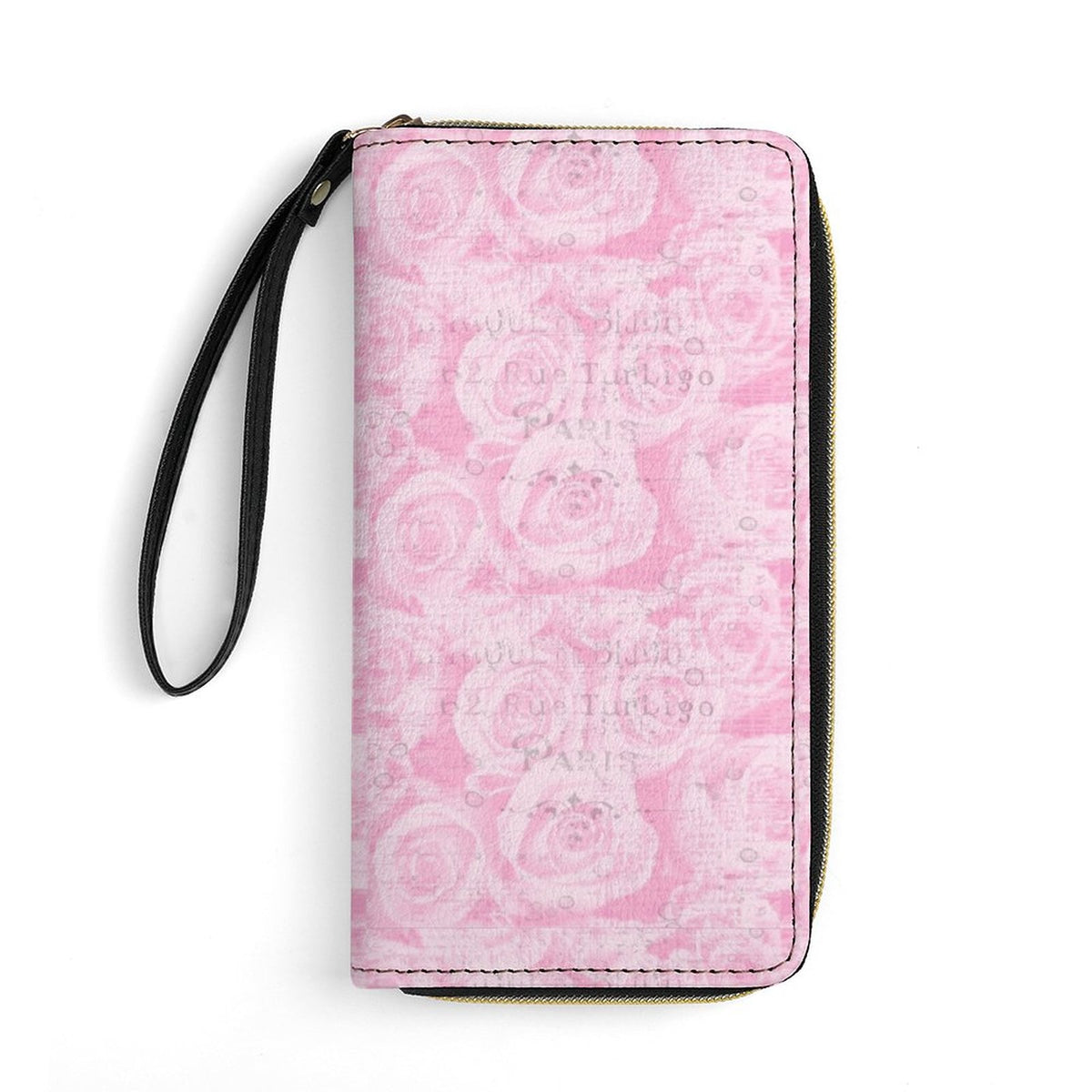 Leather Wallet with Wristlet Strap