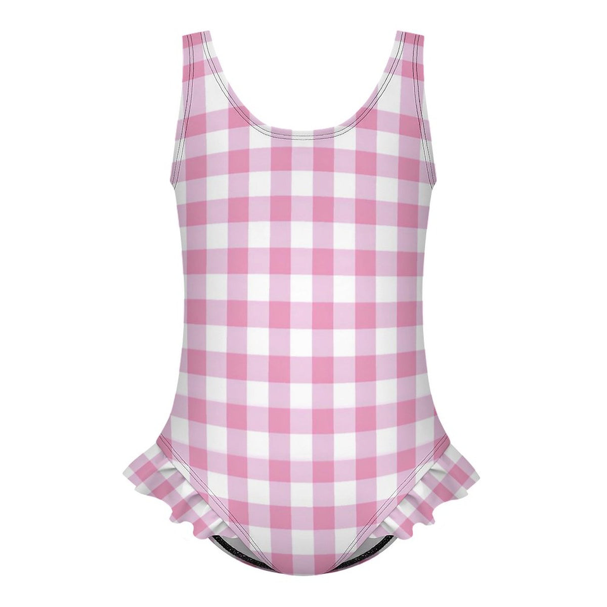 Girls Ruffle Trim One Piece Swimwear