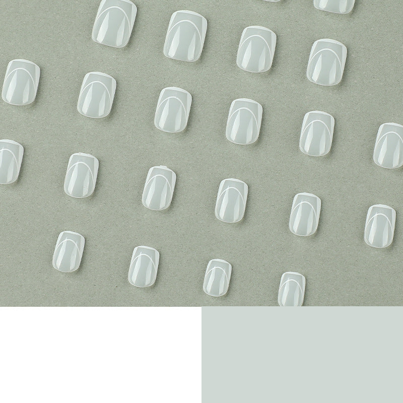 Press on nails short simple white French nails patch Press on nails nails nails piece False nails piece Wholesale – Image 4