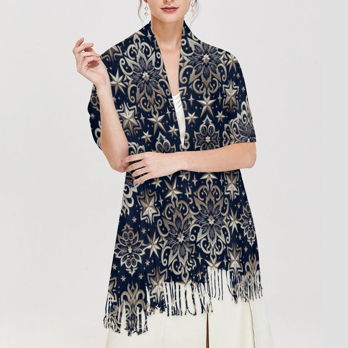 Cashmere-like Tassel Scarf