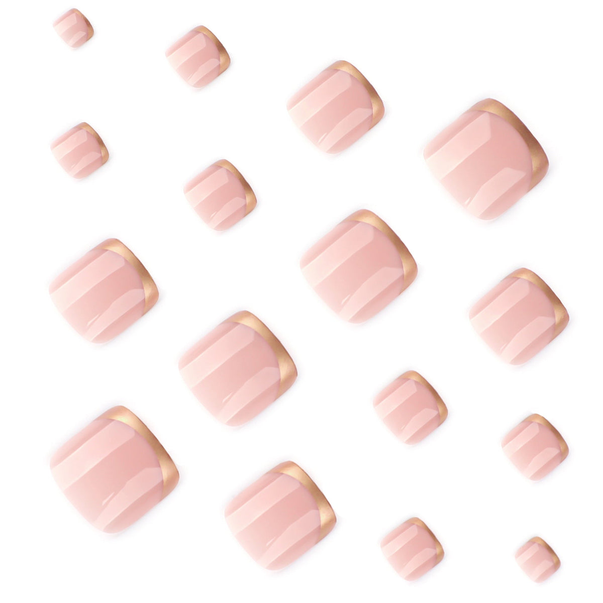 Casual toe nails, short square nails, wearable nails, manicure toes – Image 3