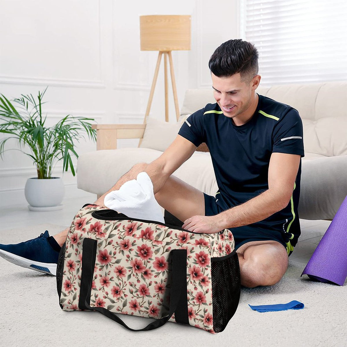 Travel Duffel Bag Flowers
