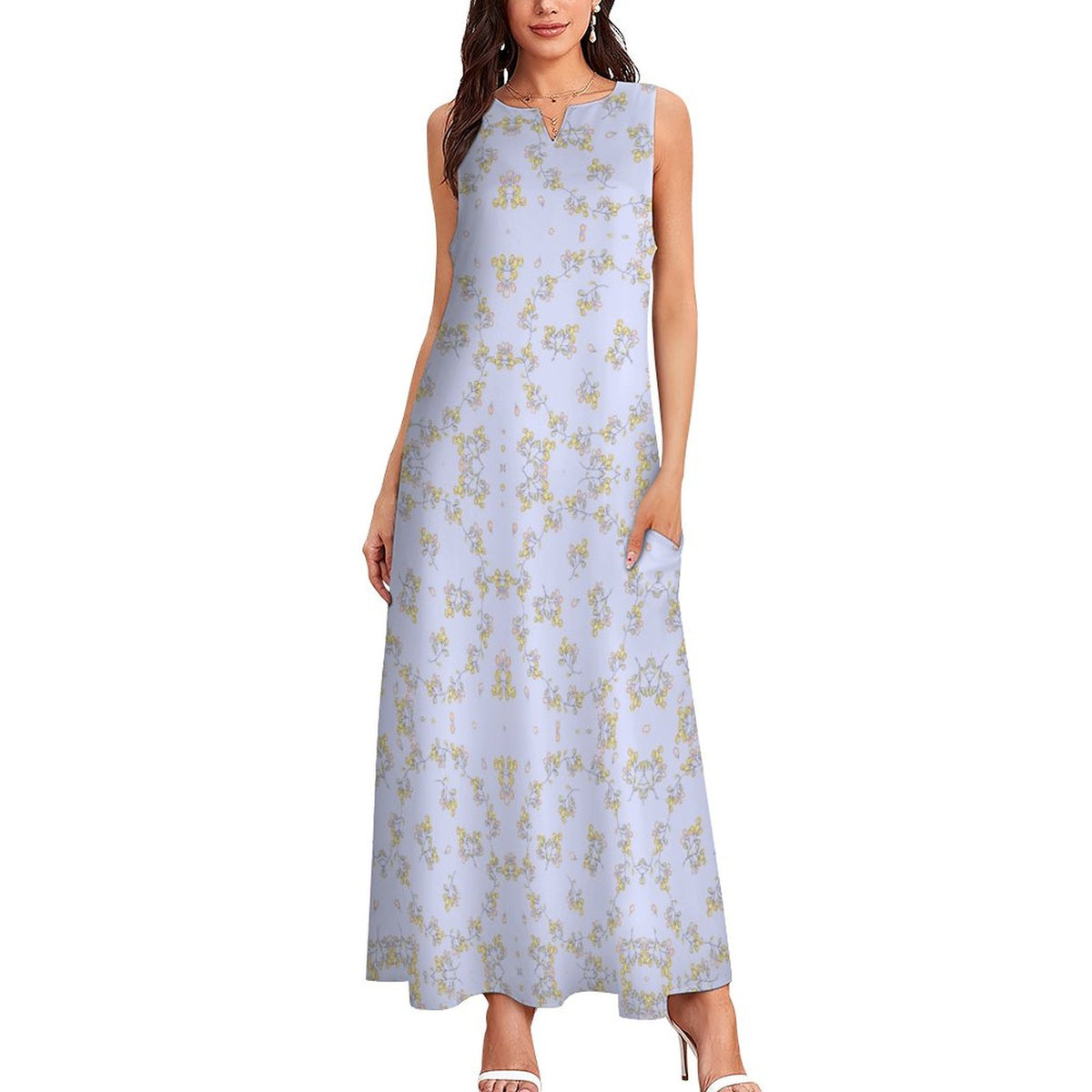 Sleeveless Ankle-length Dress