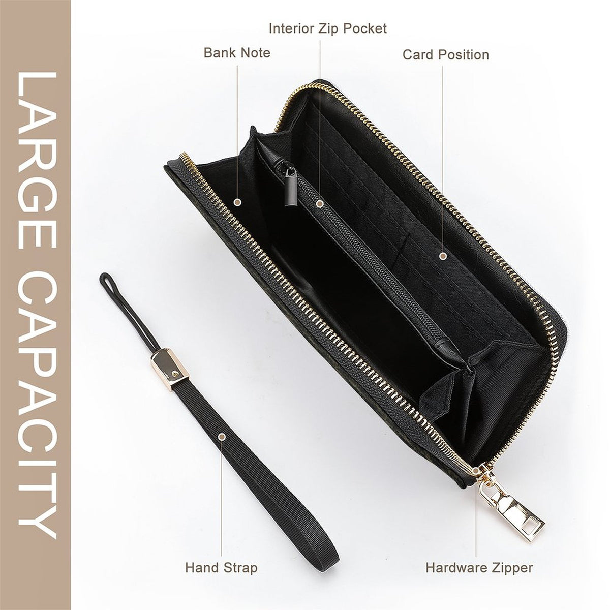 Horizontal Wristlet Wallet