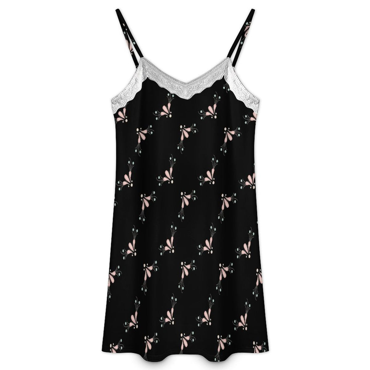 Beautiful Lace-Trimmed Camisole Nightgown