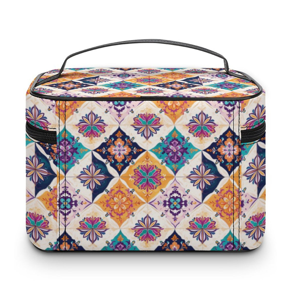 Make-up bag with Lychee pattern PU material