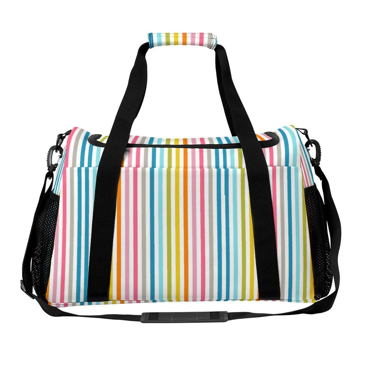 Travel Duffel Bag - Rainbow striped