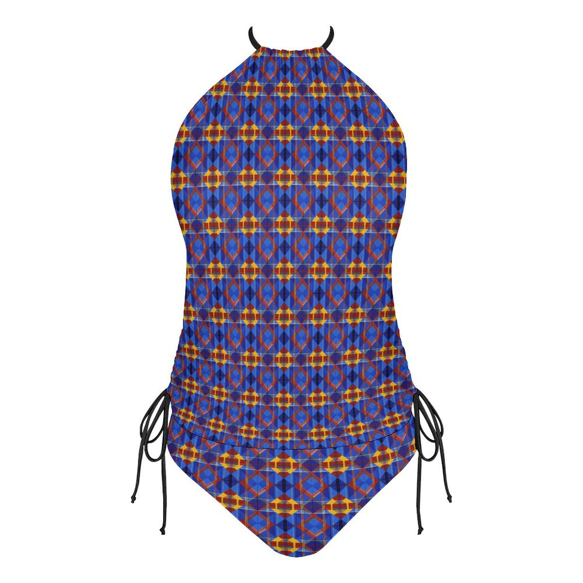 2-Piece Women's Tankini Set with High Neck Halter Top