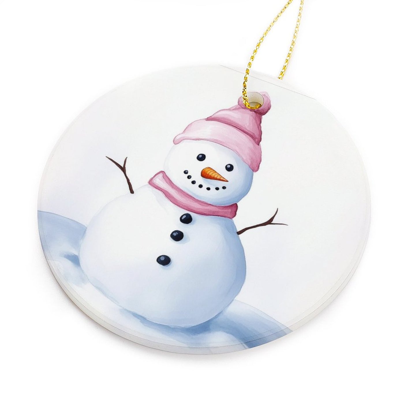 Round Ceramic Christmas Decorations (Matte Surface)