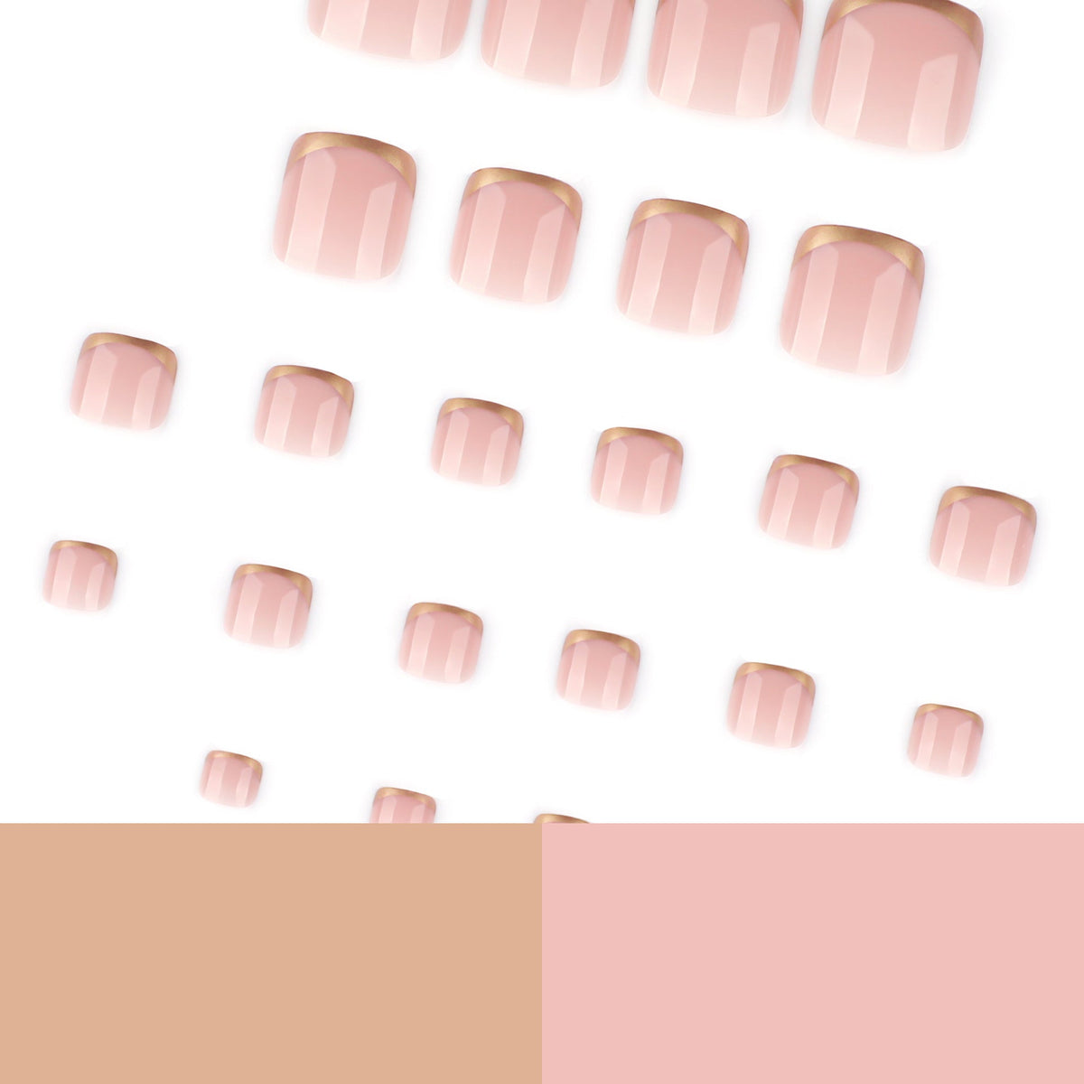 Casual toe nails, short square nails, wearable nails, manicure toes – Image 4