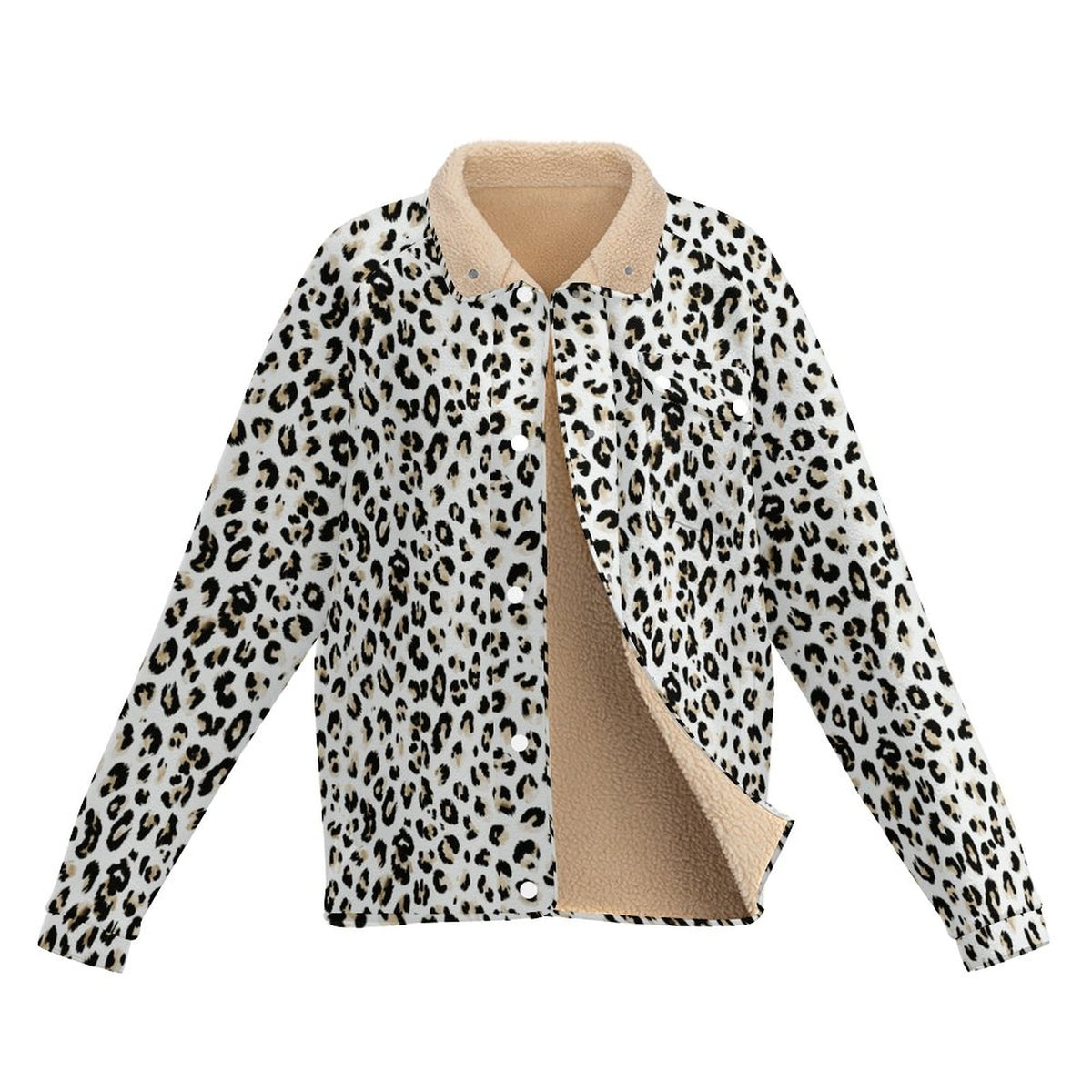 Stand-up Collar Fleece Casual Jacket