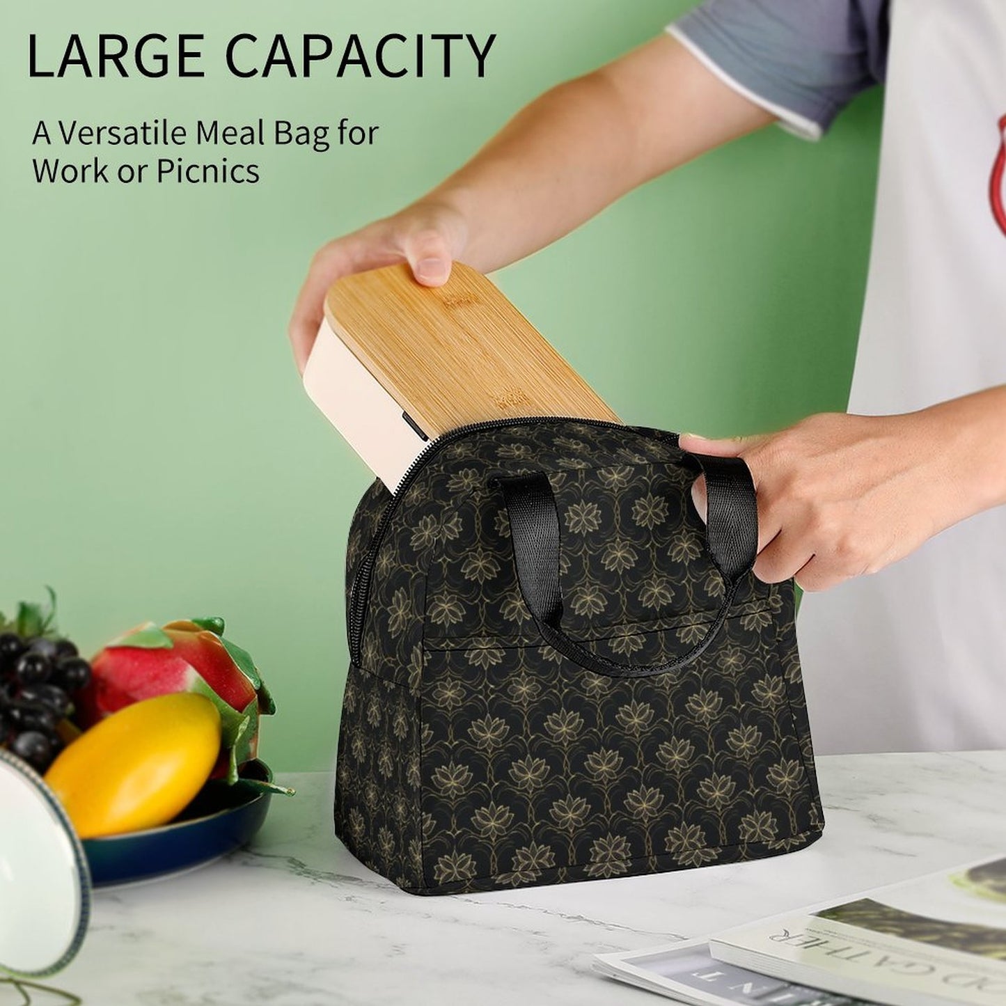 Insulated Lunch Bag with Pocket (All-Over Printing)