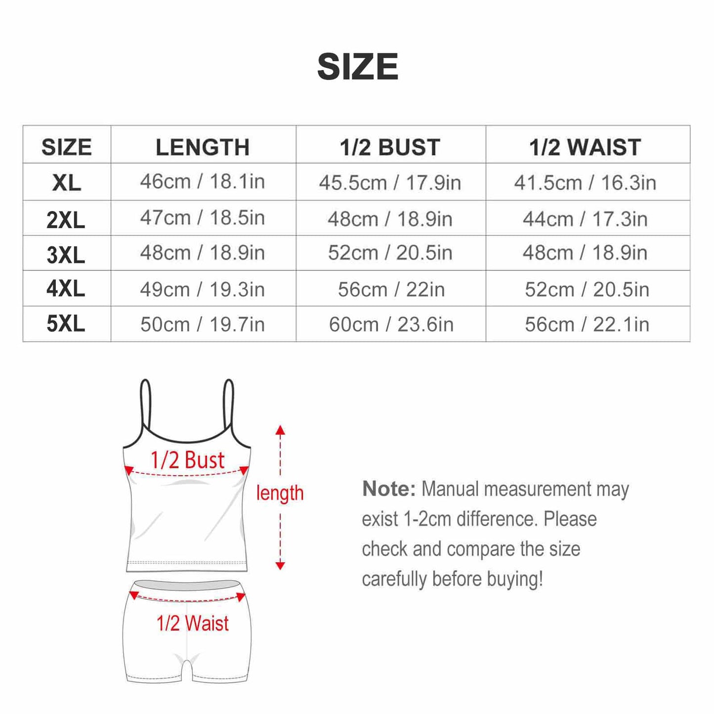 Plus Size Women Tankini 2-Piece Swimsuit