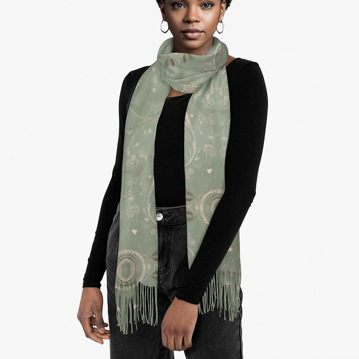 Cashmere-like Tassel Scarf