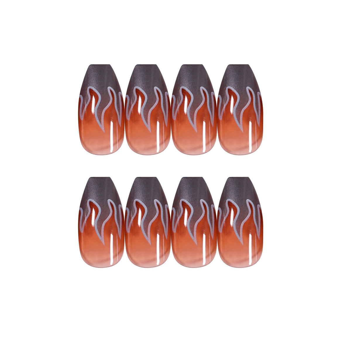 Red Flame Finished nail patch Waterproof Removable Stall Supply 365nails – Image 4