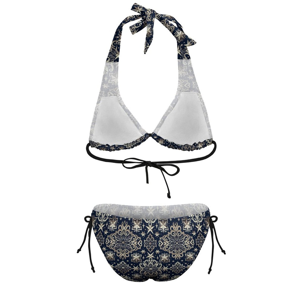 Plus Size Womenโs Halter Bikini Set