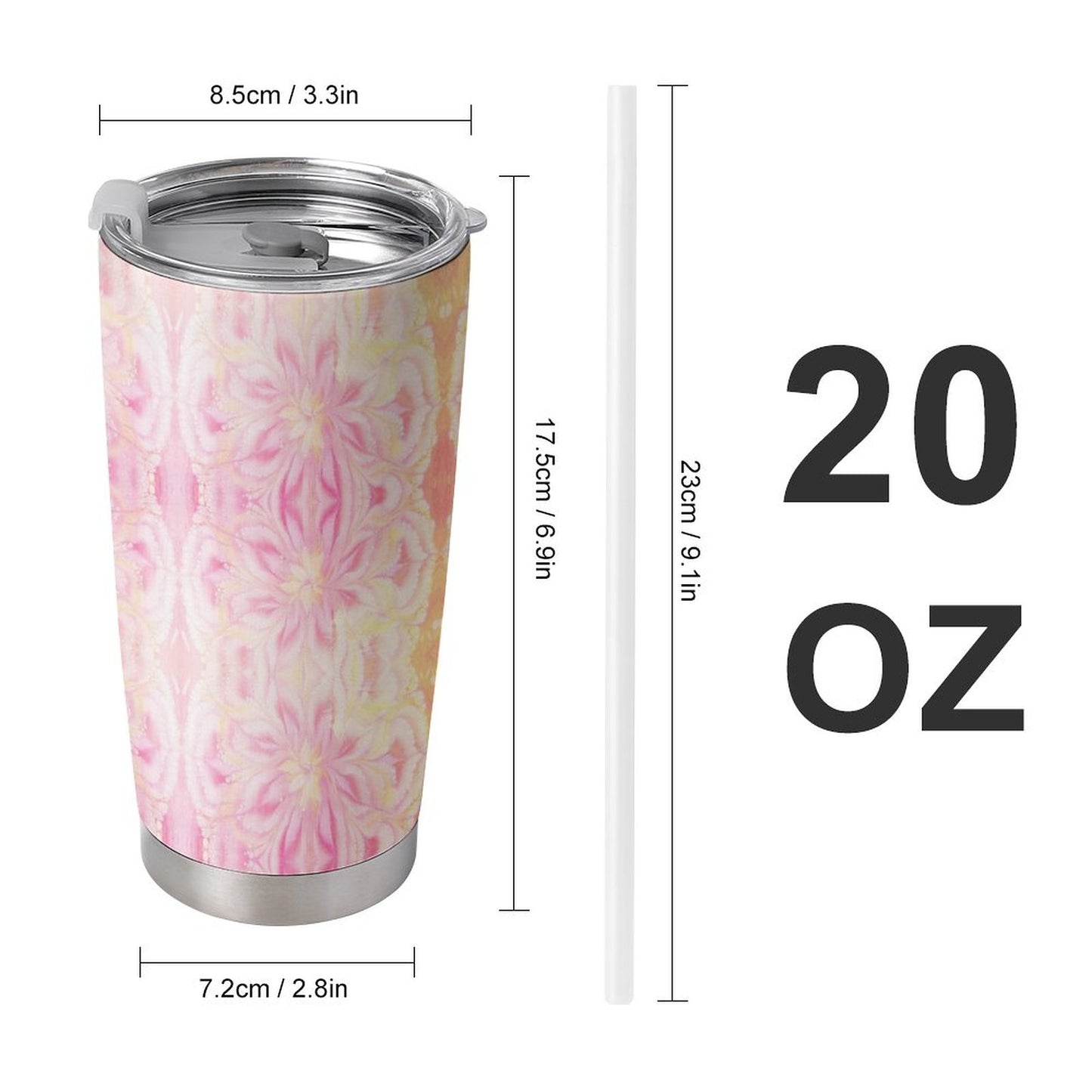 20oz Insulated Stainless Steel Cup with Lid