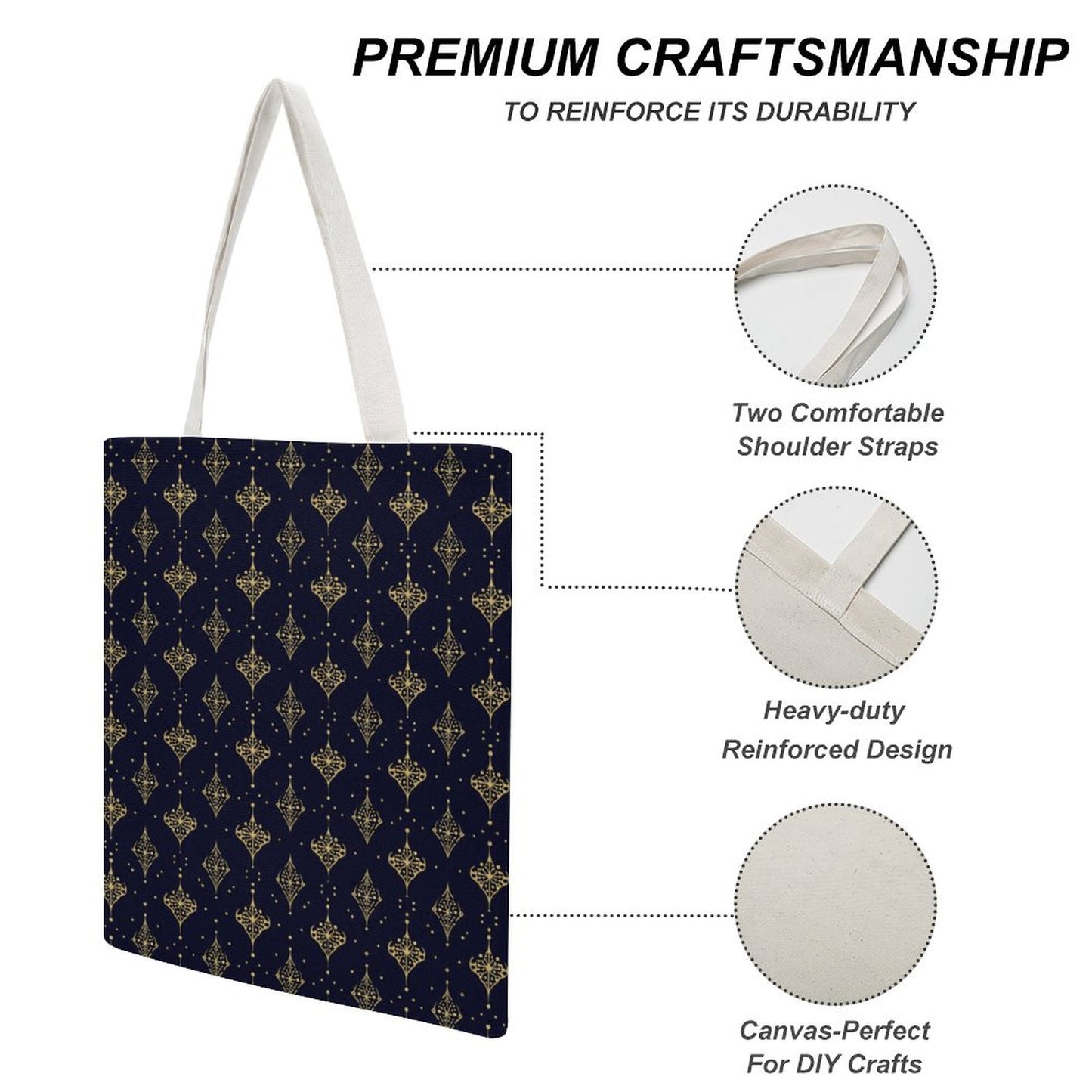 Martin Canvas Tote Handbag-15"x18"/38x46cm (Dual-sided Printing)