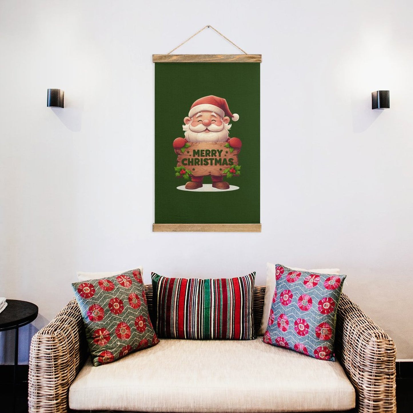 Framed Flax Painting Wall Decor