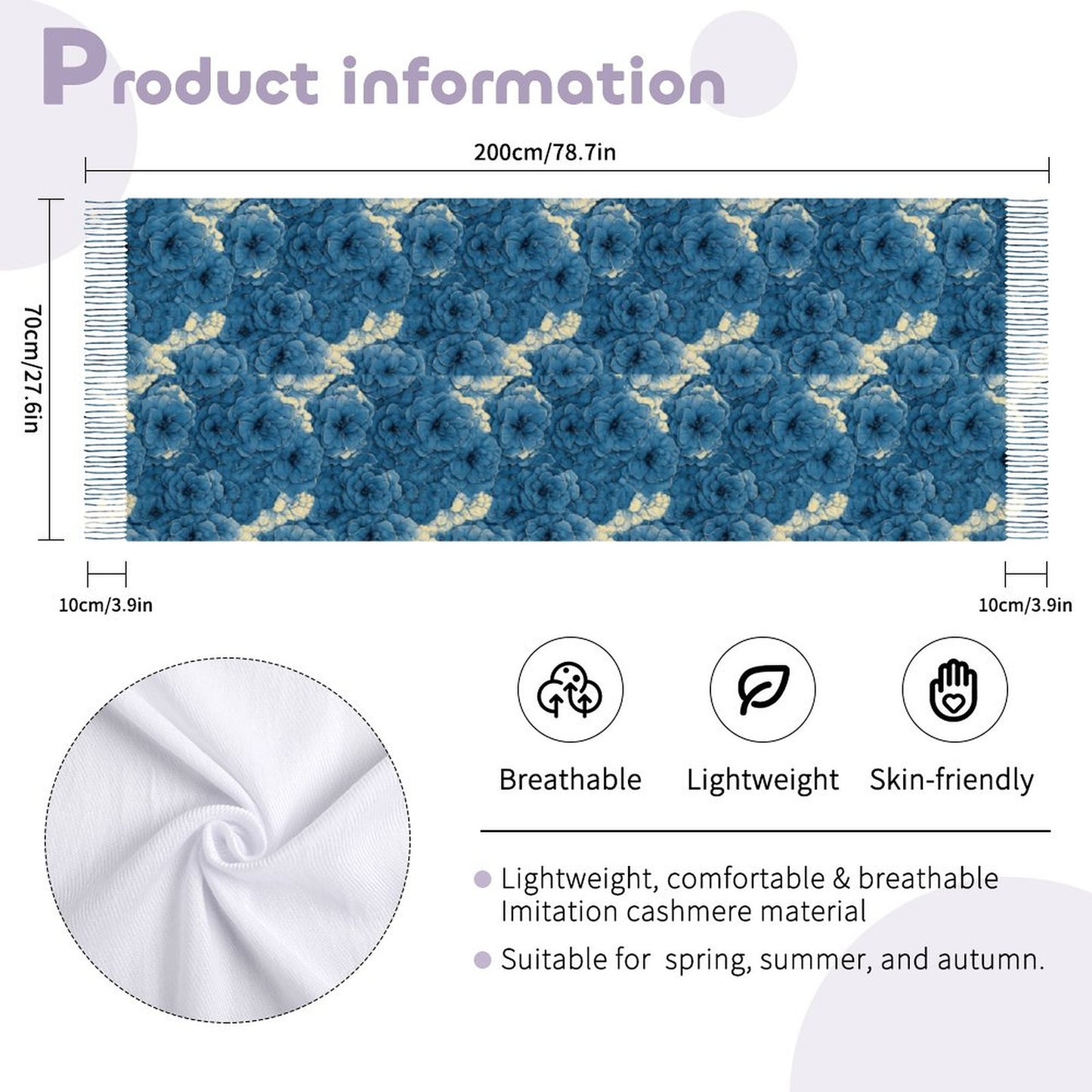 Cashmere-like Tassel Scarf