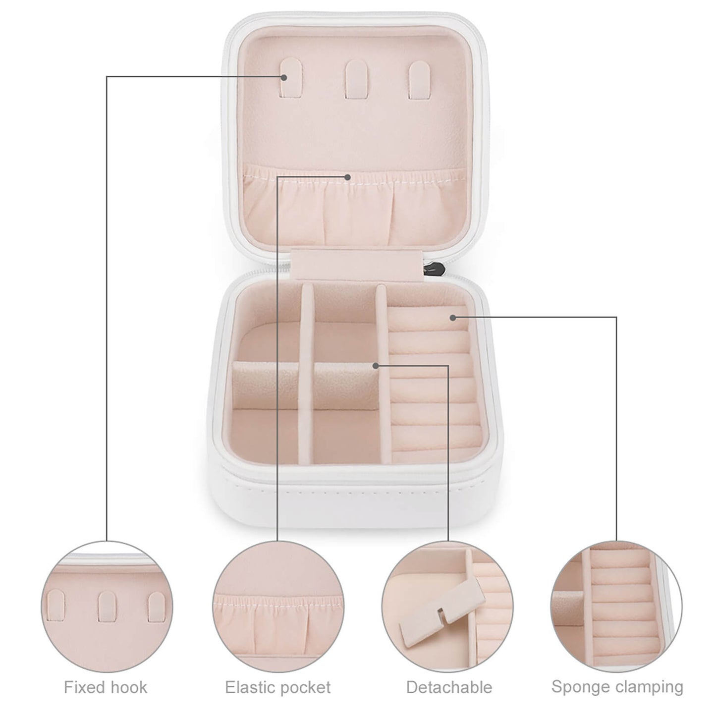 PU Portable Travel Jewelry Box