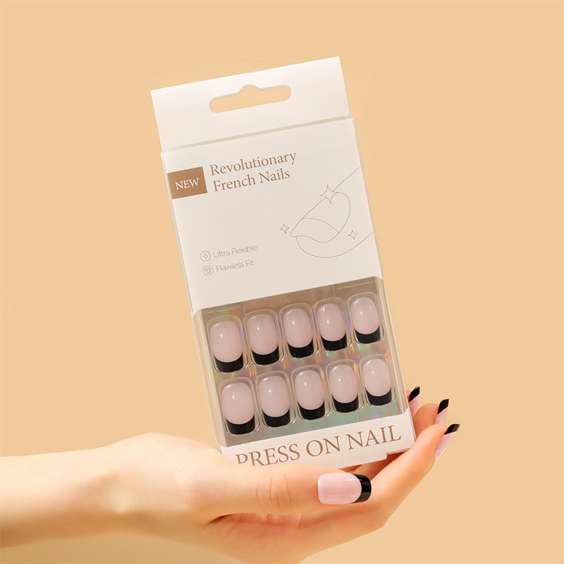30 Boxed Classic French Wearing Nail Premium Narrow Nail Nail Pads Cross-border Hot Sale Removable Nail Patches – Image 10