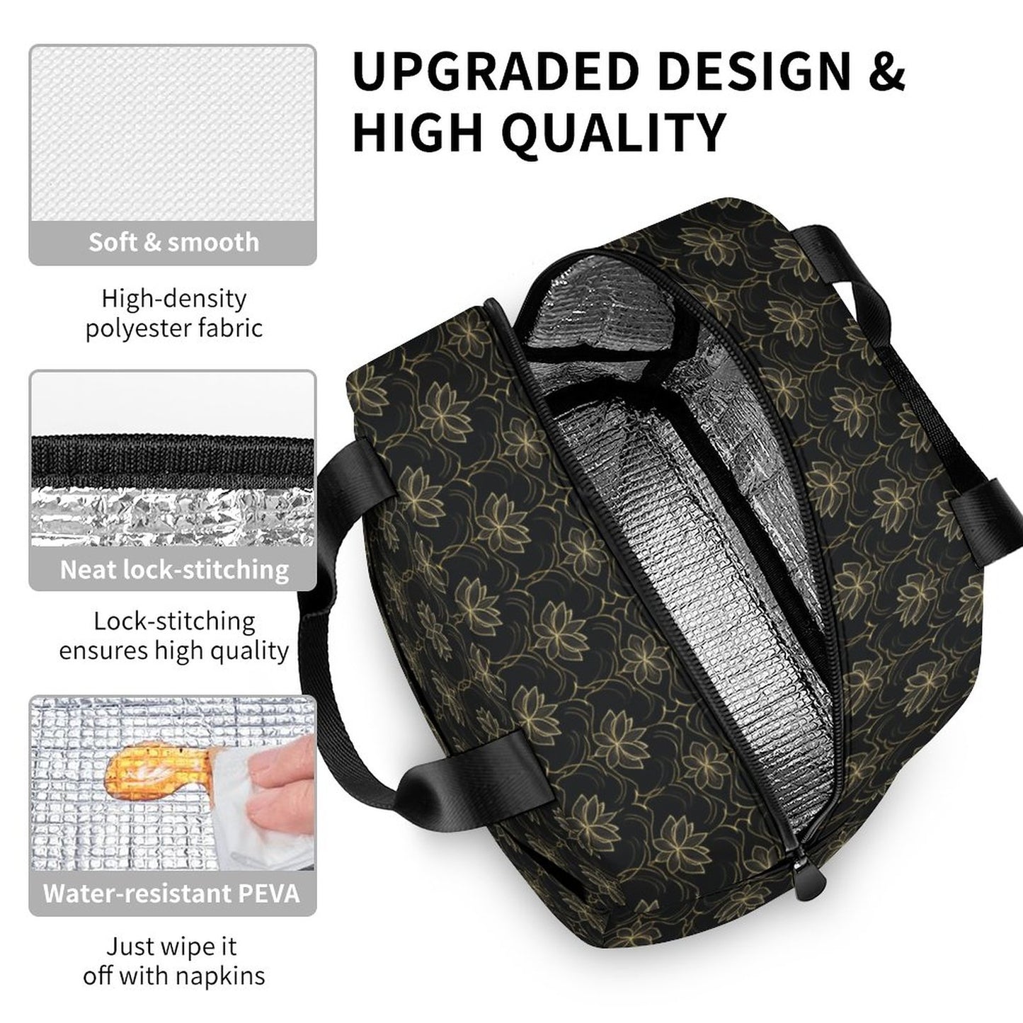 Insulated Lunch Bag with Pocket (All-Over Printing)