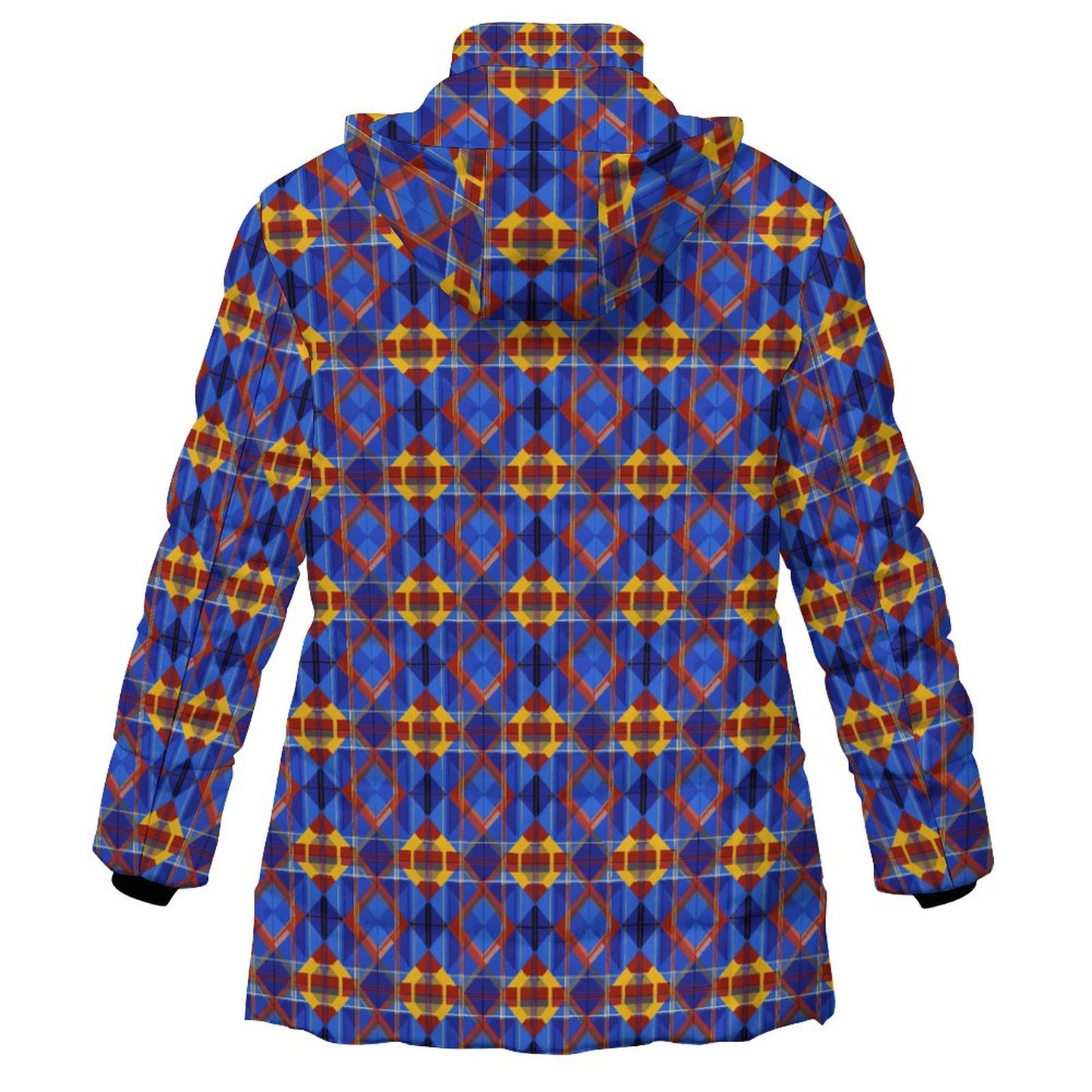 Winter Quilted Long-Sleeve Hooded Outerwear(All-Over Printing)