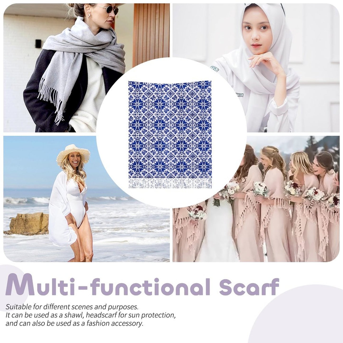 Cashmere-like Tassel Scarf