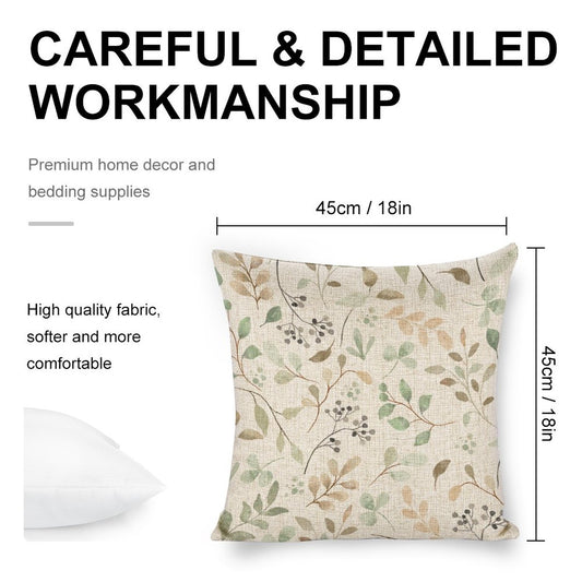 Throw pillowcases (Pillow Excluded)  - leaves and vines