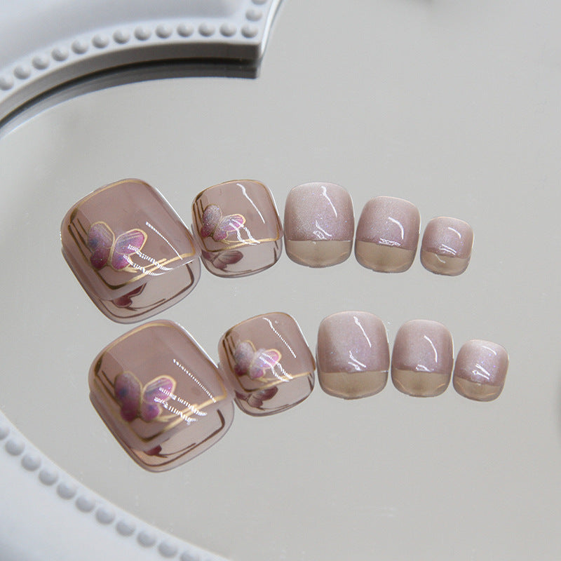 cat eye butterfly press-on nails manicure piece Press-on toenails nail piece toenail nail piece spar cat eye 24 – Image 3