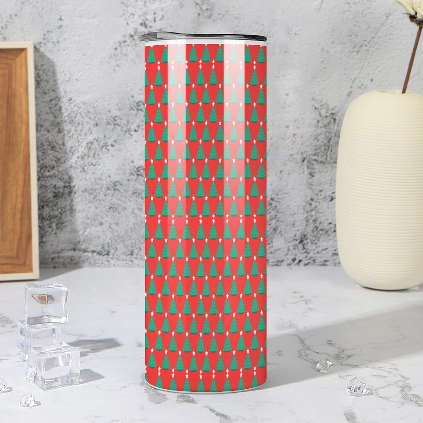 20oz Skinny Stainless Steel Straight Cup-With Lid