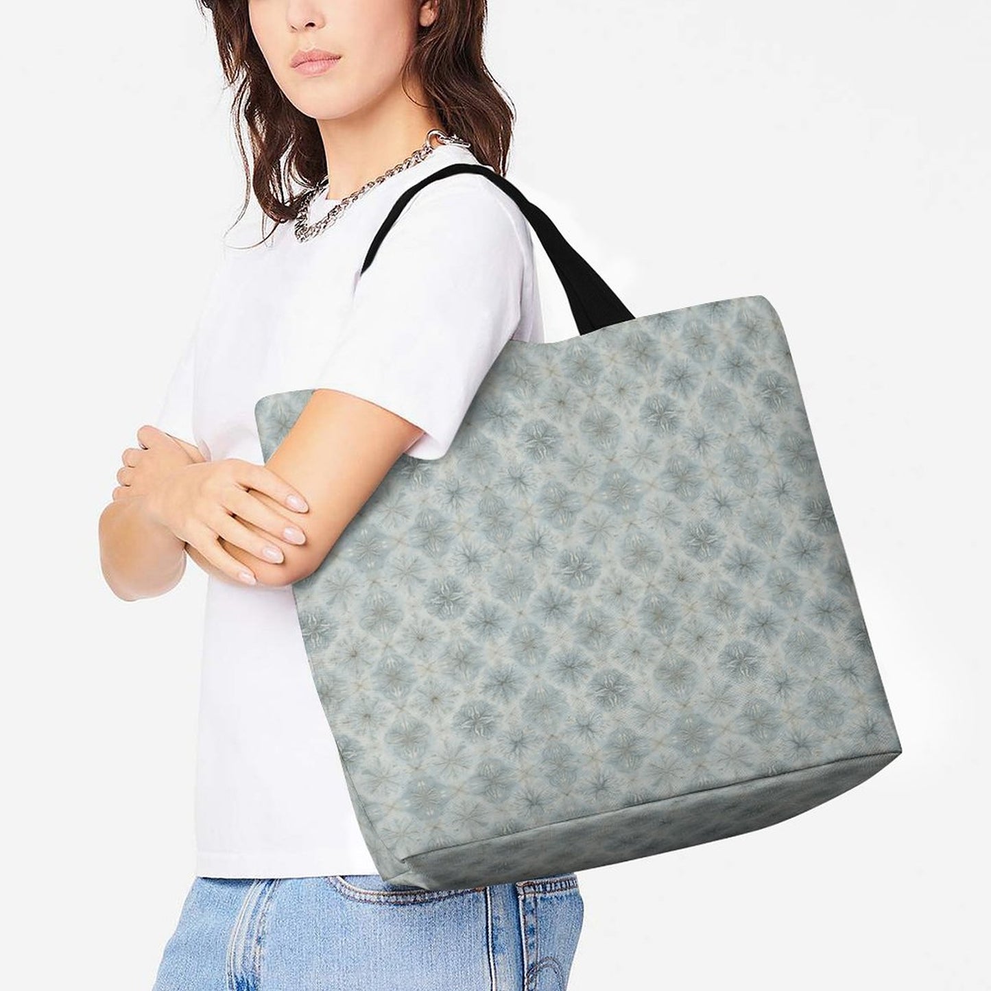 Large One Shoulder Shopping Bag (All-Over Printing)