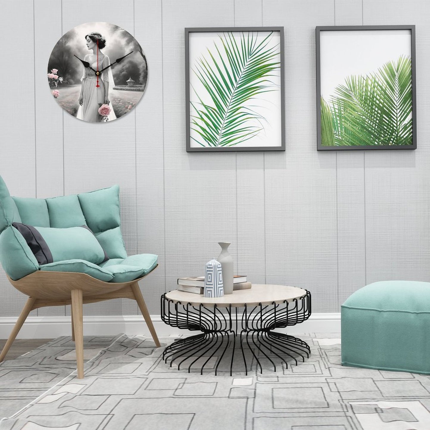 Wooden Wall Clock without Scale