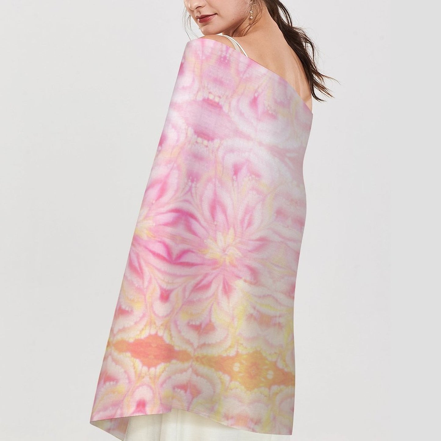 Cashmere-like Tassel Scarf Tie-dye