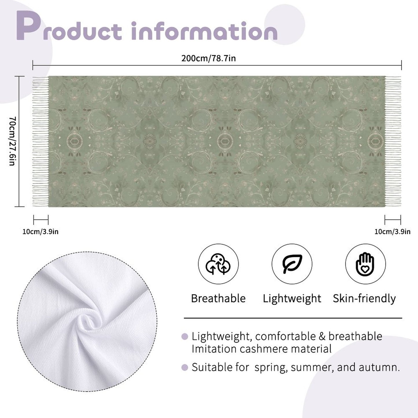 Cashmere-like Tassel Scarf