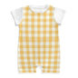 Faux Cotton Short Sleeve Baby Bodysuit Romper