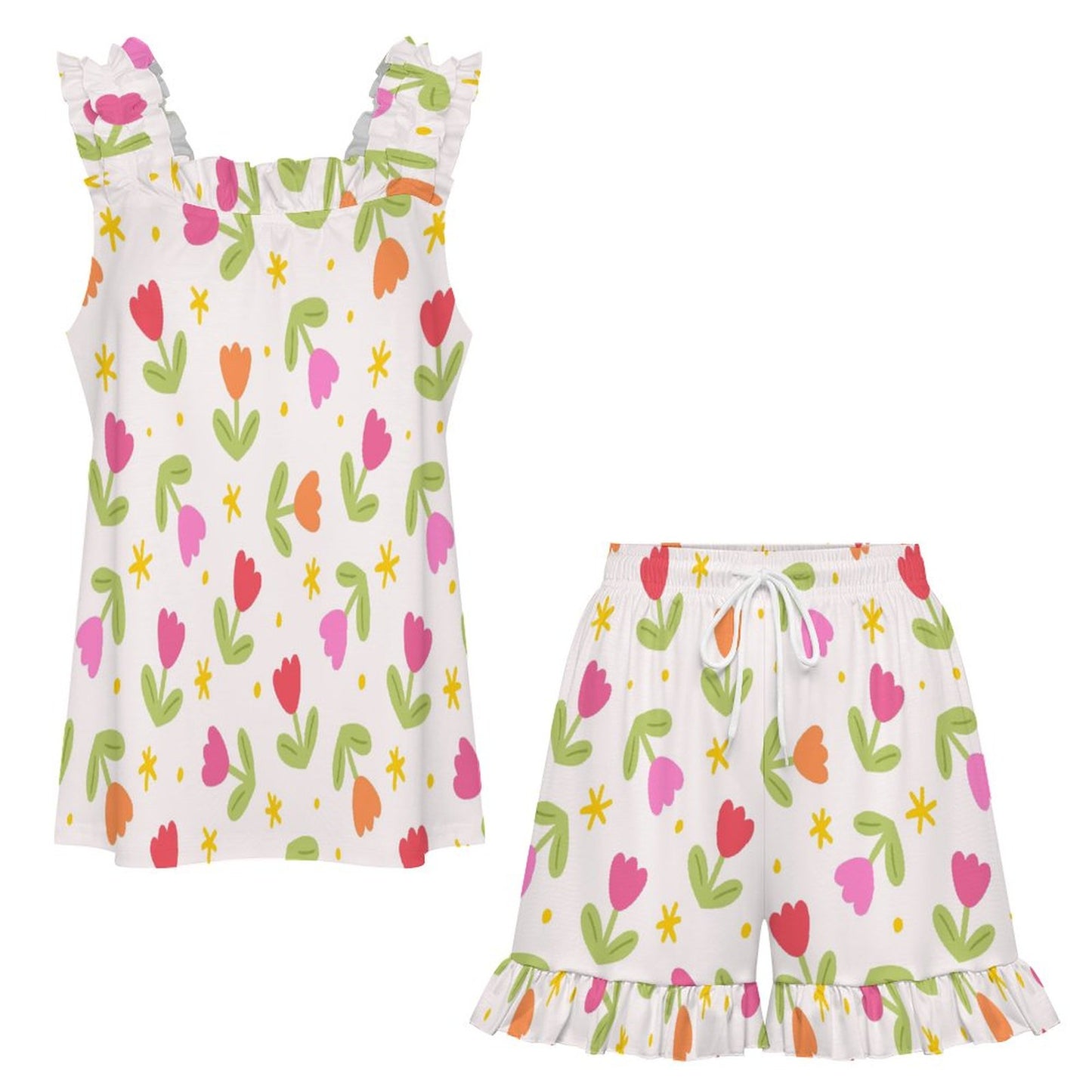 Ruffled Pajama Set