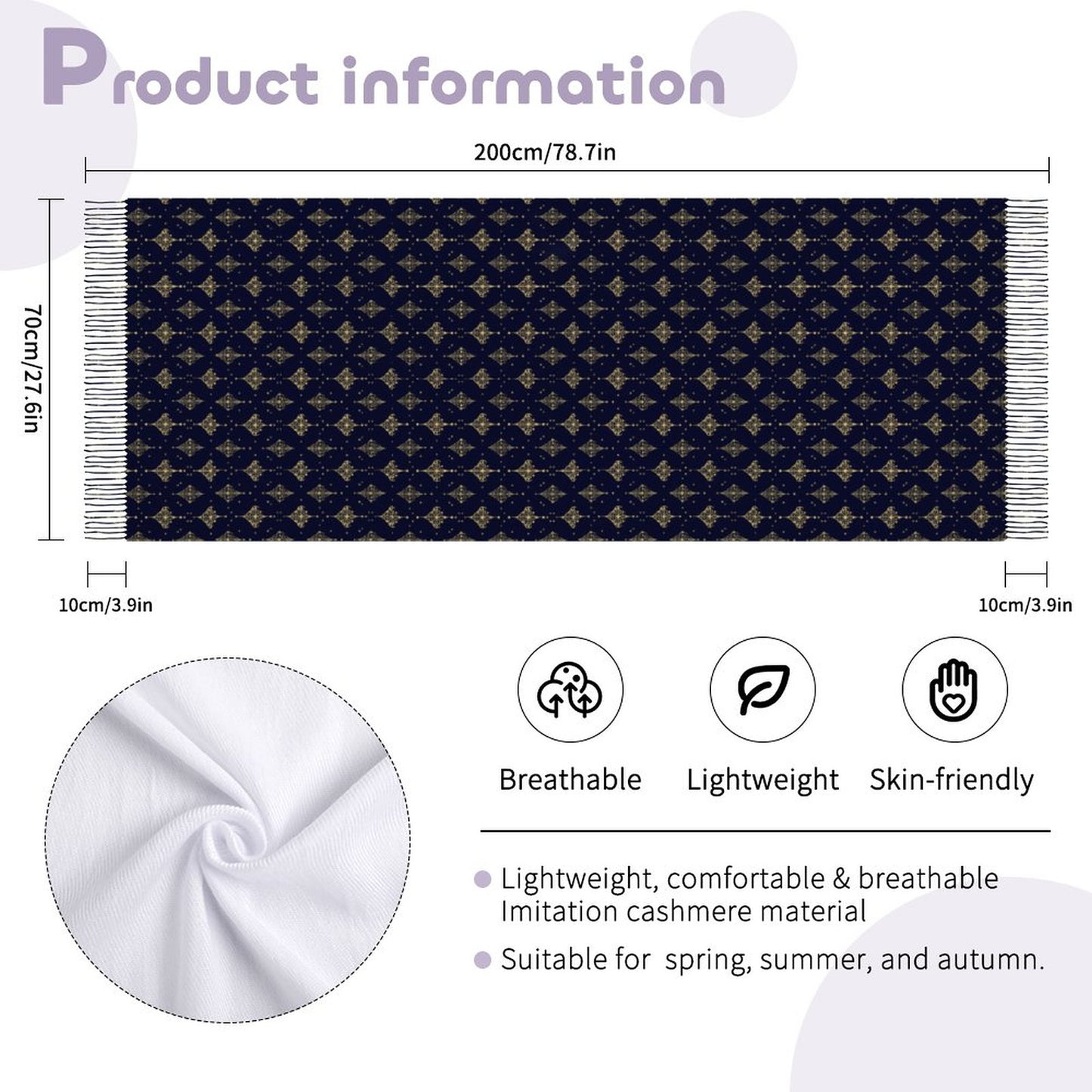 Cashmere-like Tassel Scarf