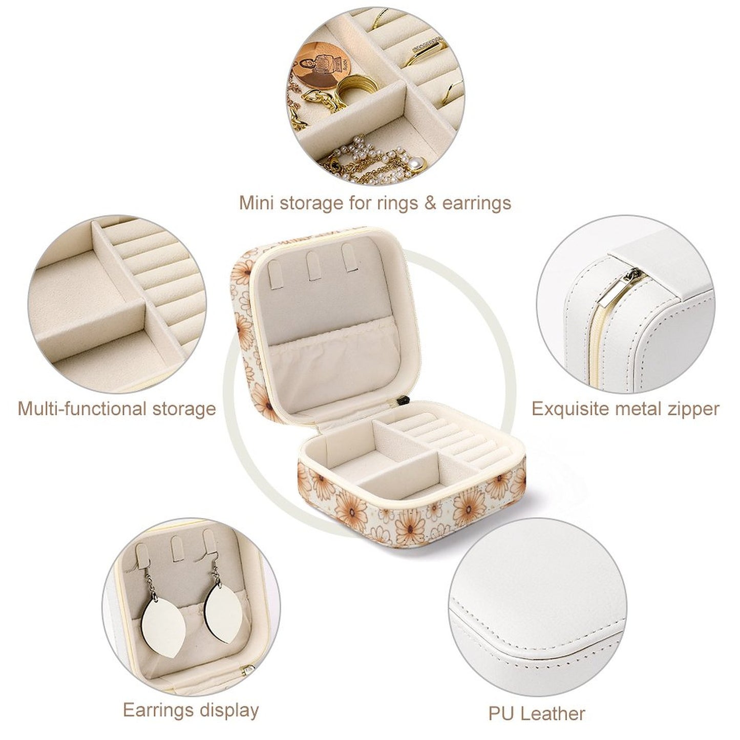 Box Organizer for Jewelry Floral