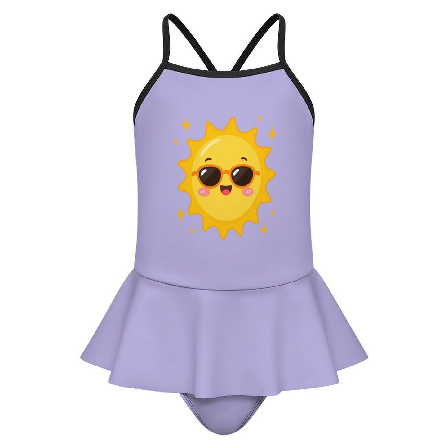 Girls One Piece Ruffle Strap Swimsuit