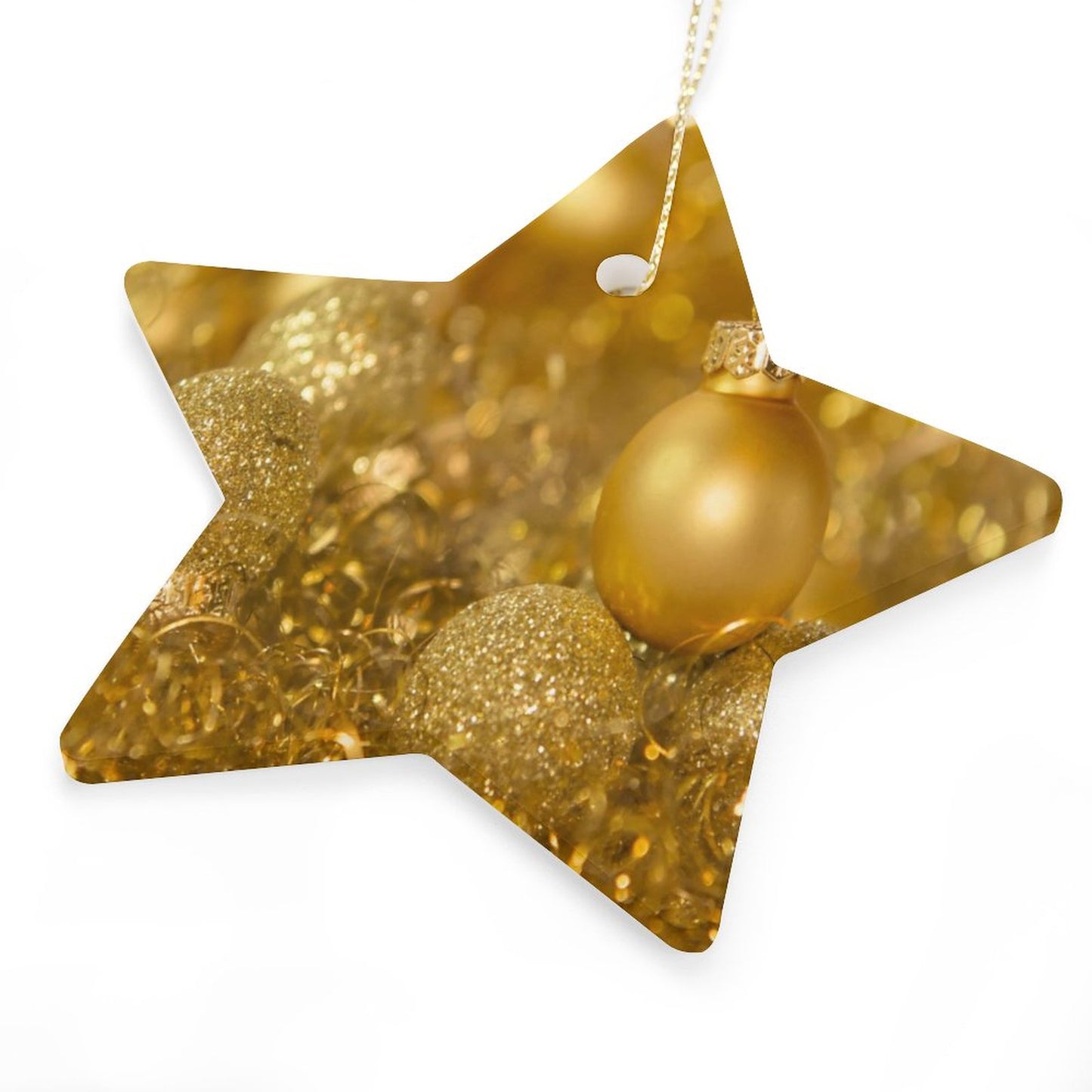 Star Christmas Ornament Ceramic