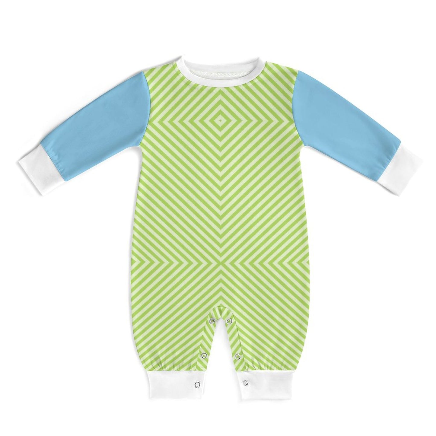Baby Romper Green Light Blue