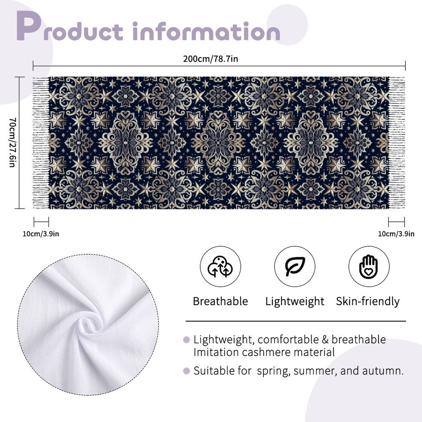 Cashmere-like Tassel Scarf