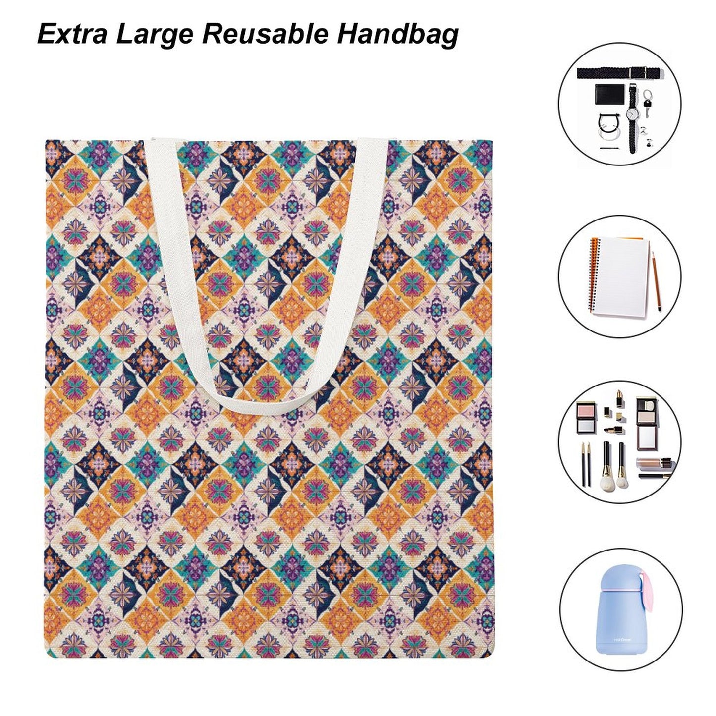 Martin Canvas Tote Handbag with Dual-sided Printing